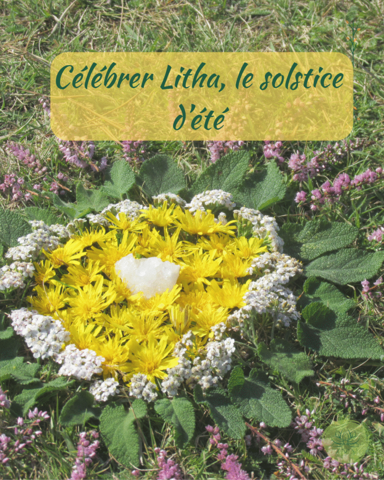 Célébrer Litha, le solstice d'été avec un mandala nature